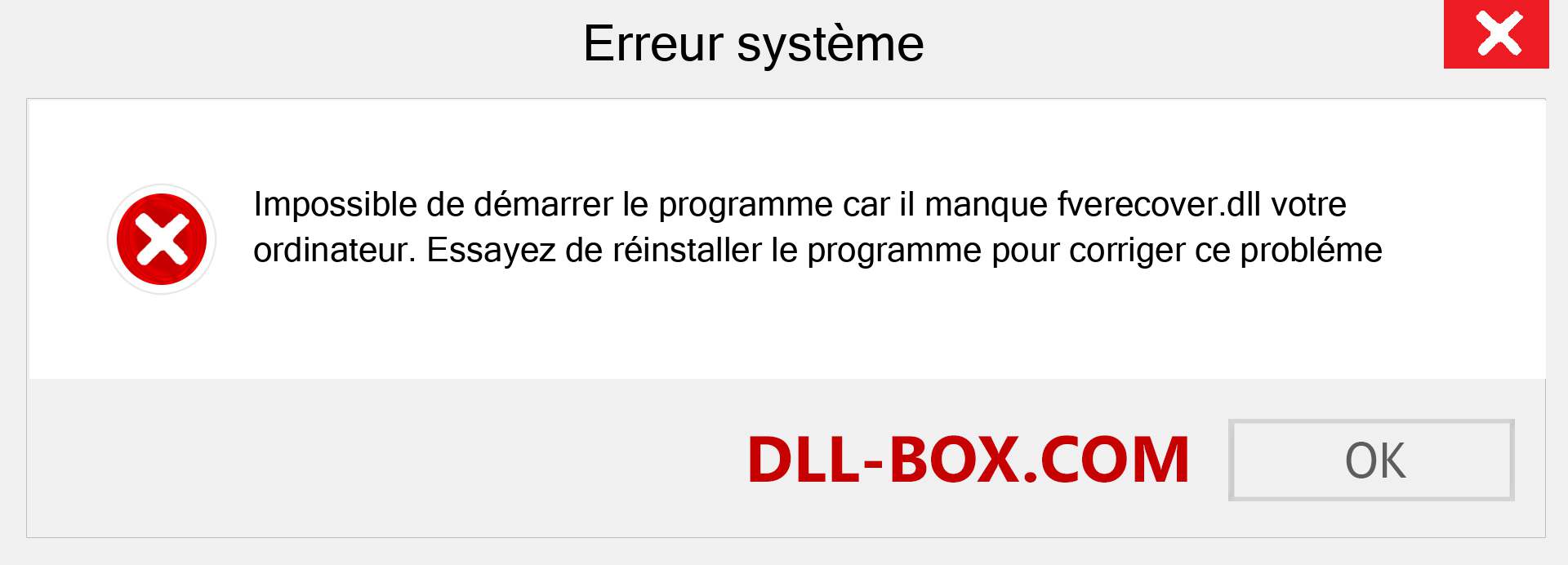 Le fichier fverecover.dll est manquant ?. Télécharger pour Windows 7, 8, 10 - Correction de l'erreur manquante fverecover dll sur Windows, photos, images