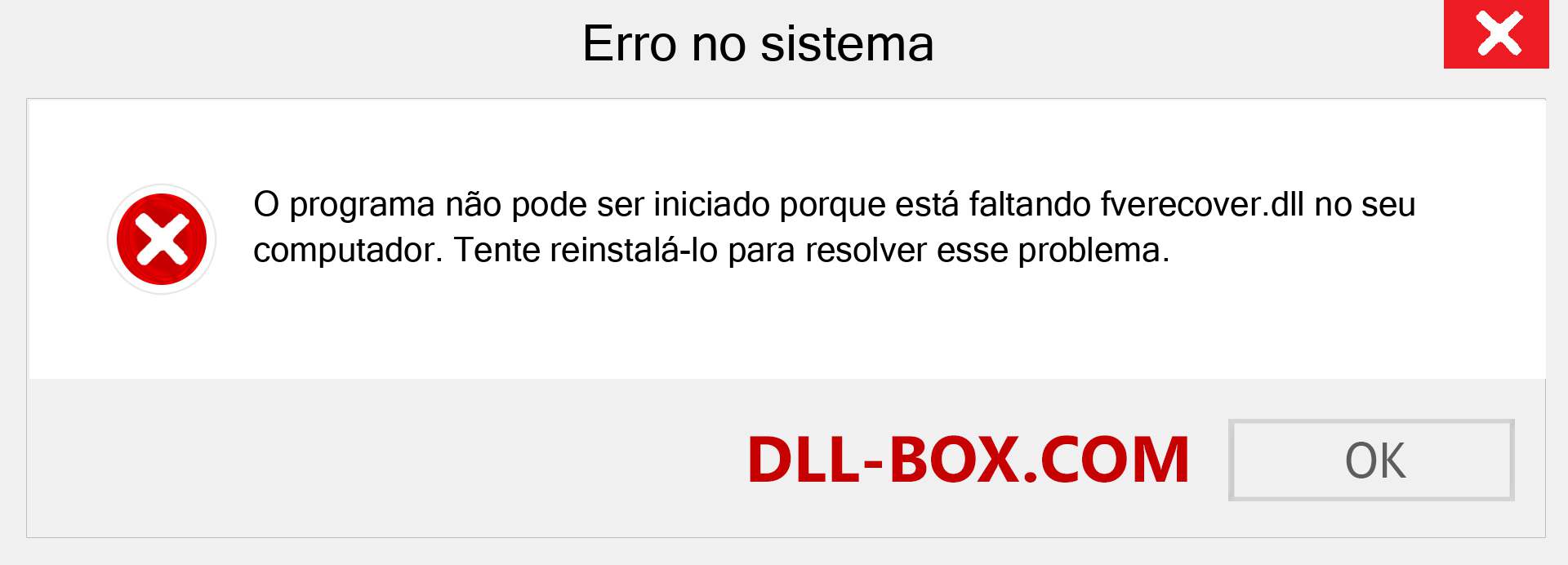 Arquivo fverecover.dll ausente ?. Download para Windows 7, 8, 10 - Correção de erro ausente fverecover dll no Windows, fotos, imagens